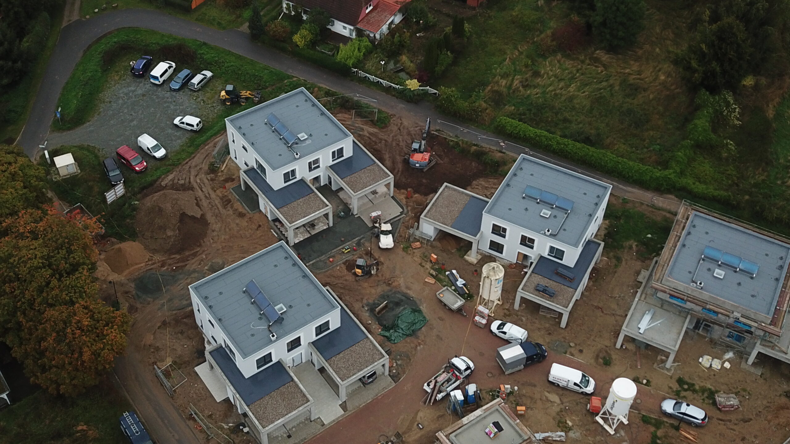 Luftbild von Baustelle bei den Golfvillen