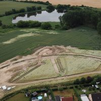 Luftbild vom Projekt Velgast, Rückansicht