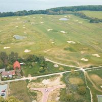 Luftbild von Golfplatz in Ranzow