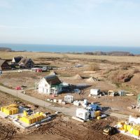 Luftbild von der Baustelle beim Dranske-Projekt